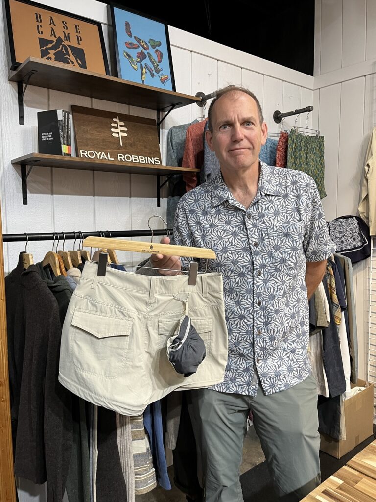 Royal Robbins President Eric Burbank at OMA trade show
