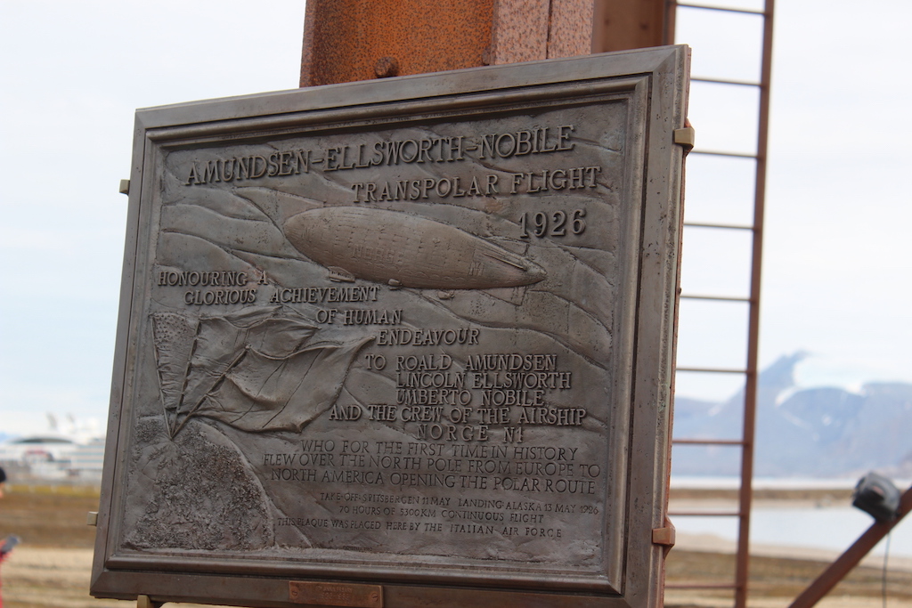 Site where Norwegian explorer Roald Amundsen latched his dirigible over the North Pole