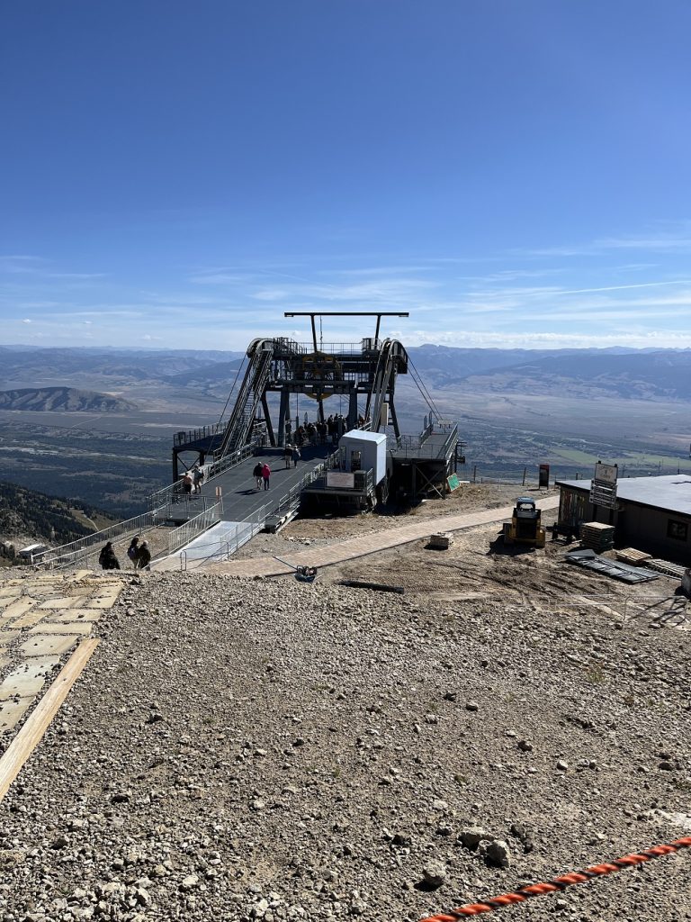 View from top of Rendevous Mountain Jackson Hole Ski Resort