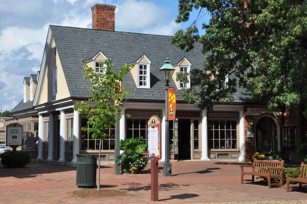 Merchants Square in Colonial Williamsburg, Virginia.