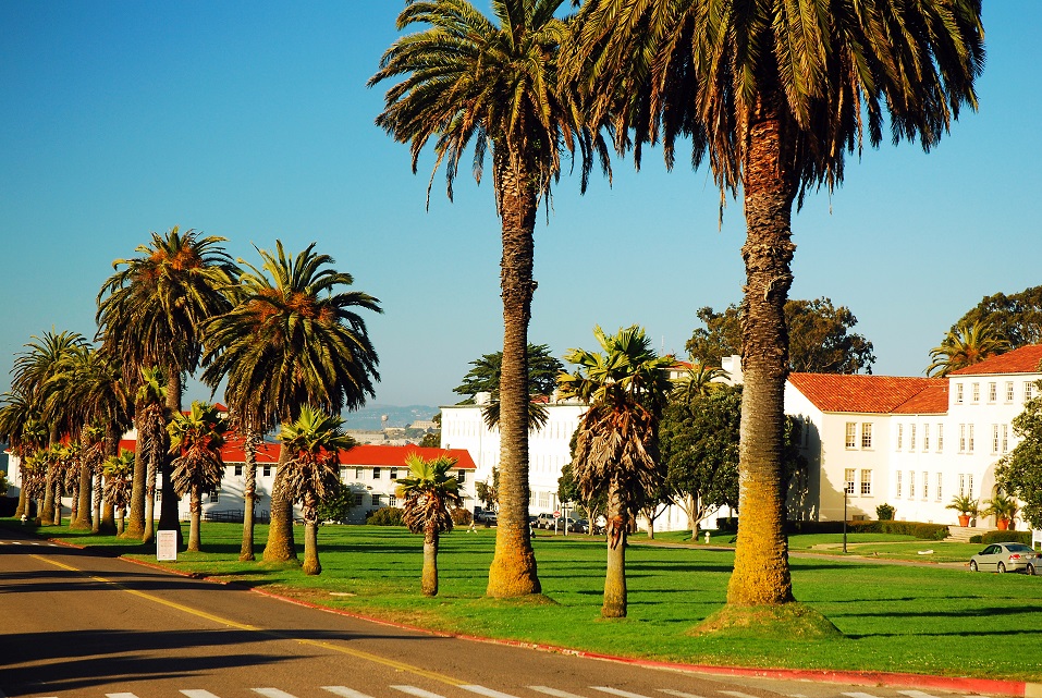 Presidio, San Francisco. The Presidio, in San Francisco, preserves a former military fort protecting the Bay Area