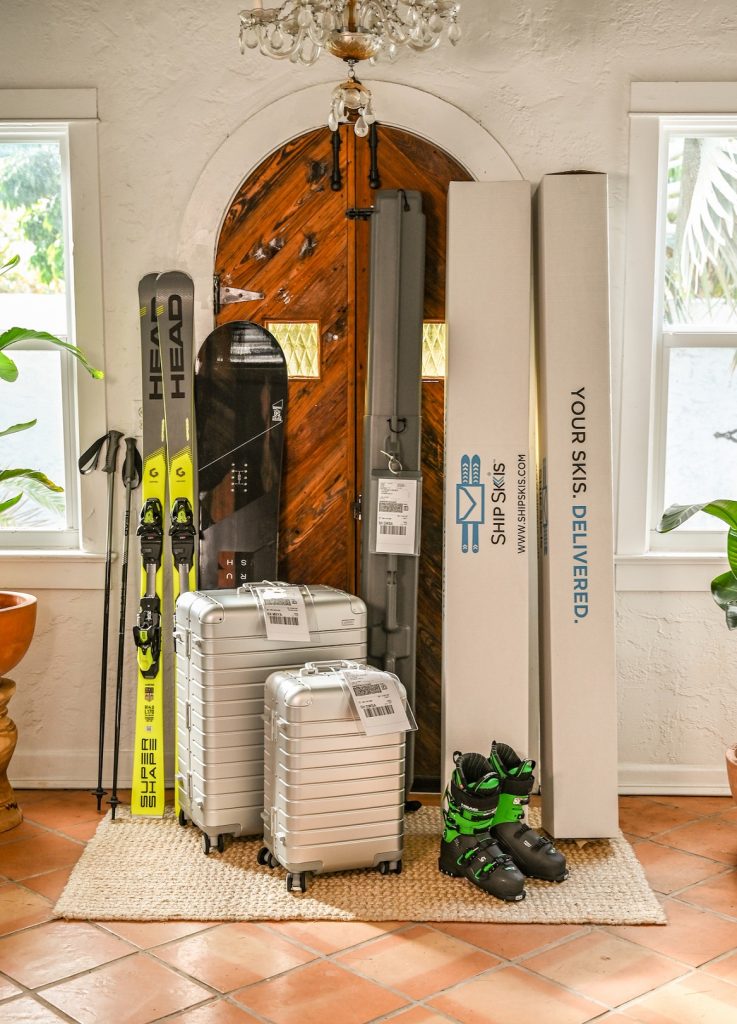 Shipping the gear with ShipSkis makes your trip easier