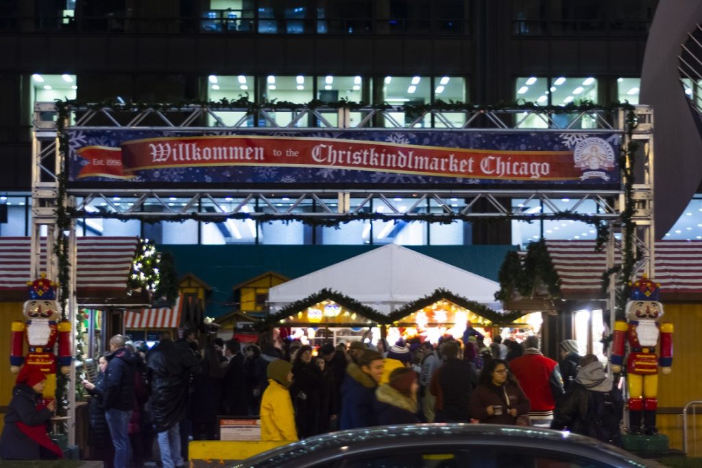 Entrance to the Christkindlmarket in Chicago Illinois.