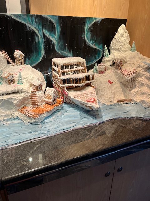 Gingerbread creation aboard MS Trollfjord
