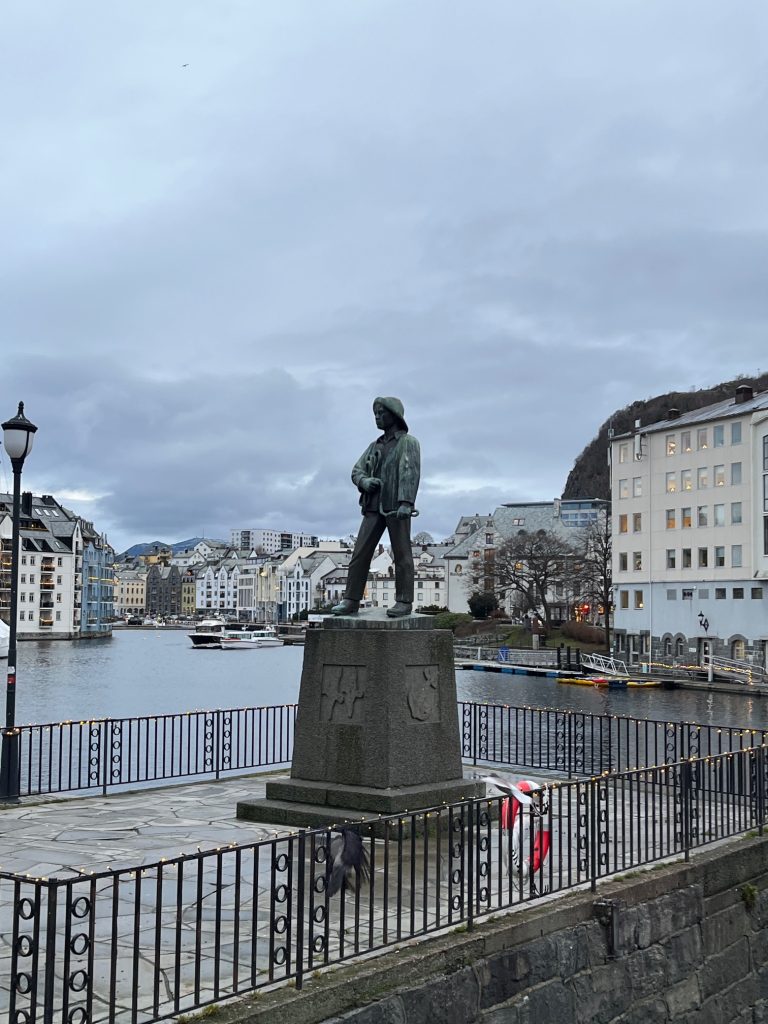 The town center in Alesund Norway