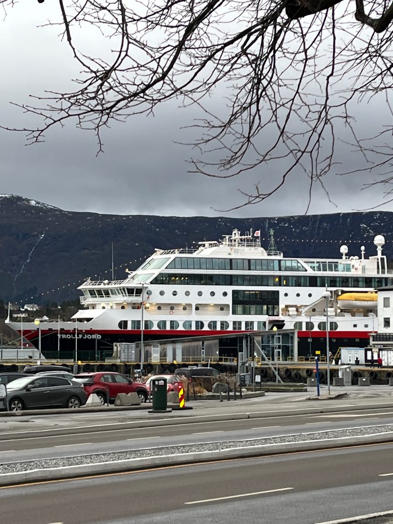 Hurtigruten's MS Trollfjord docked in Alesund