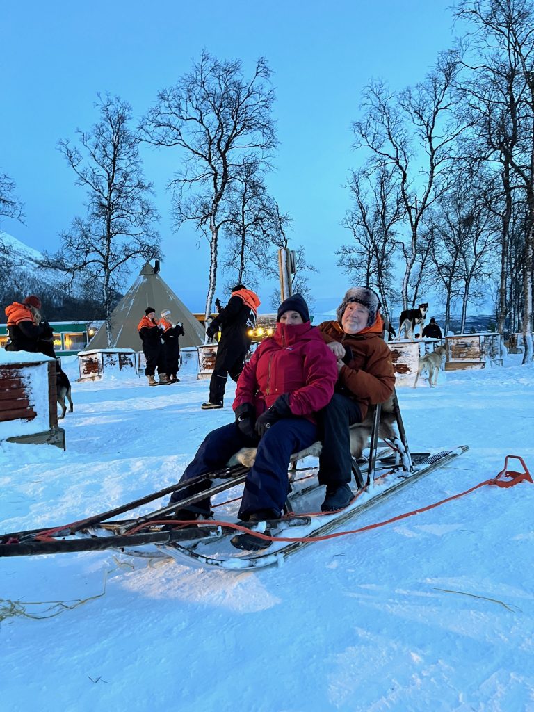 On our sled and ready to go!