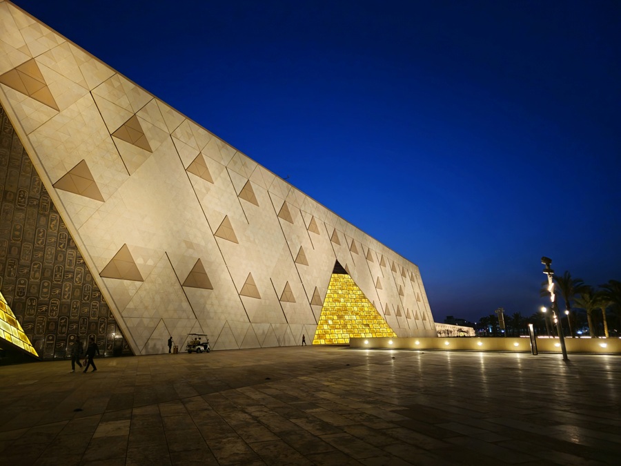 Exterior view of GEM The Grand Egyptian Museum, Giza Museum.
