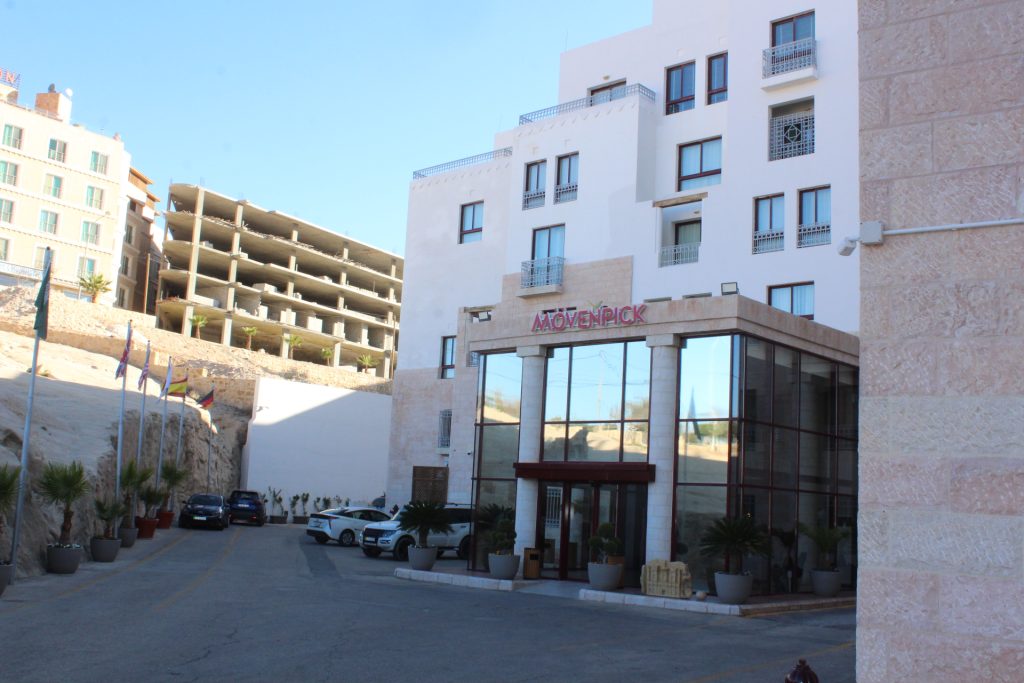 The Movenpick Hotel where we stayed while visiting Petra Jordan