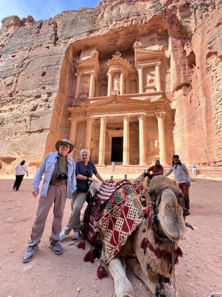 Camels, donkeys, and horses are available for rides in Petra, along with golf carts to shuttle tourists.