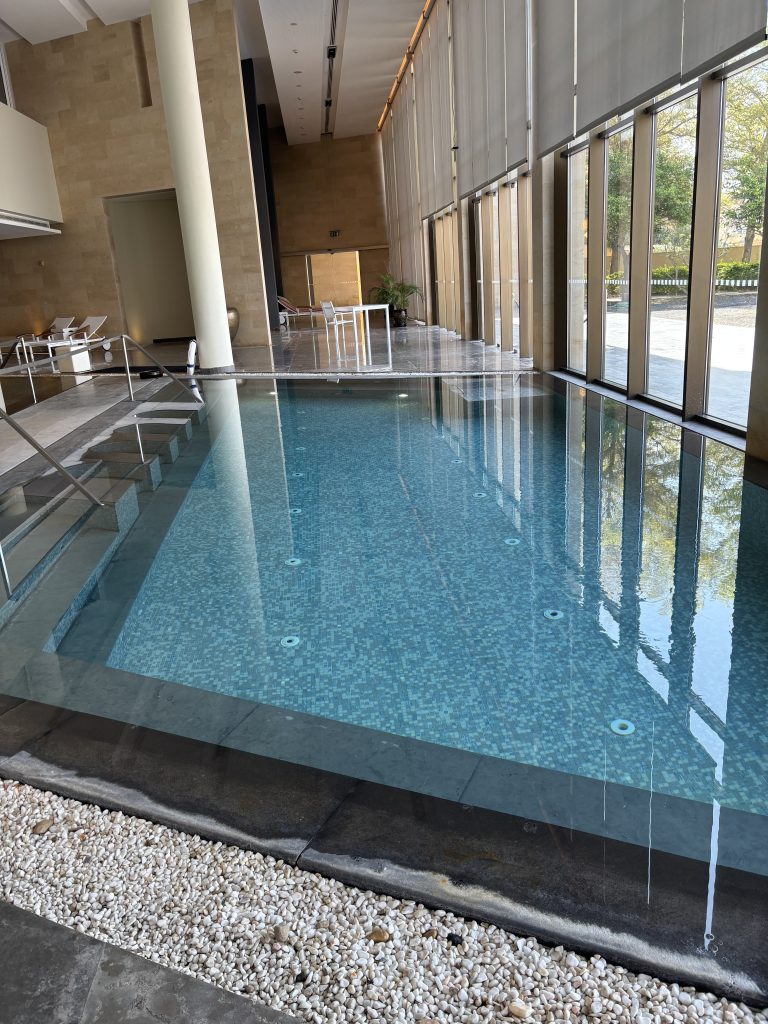 Inside the spa at the Kempenski Hotel Istar on the Dead Sea in Jordan