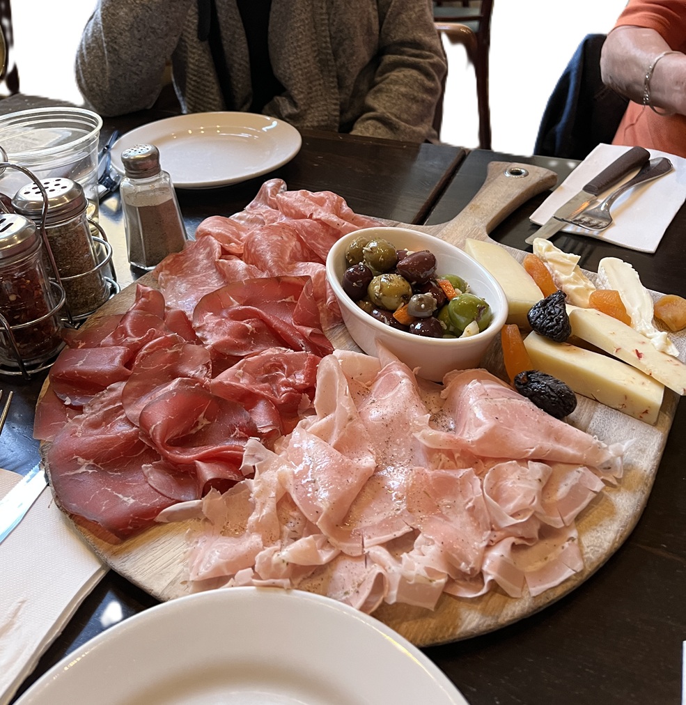 Antipasto served at Olio Pizzeria in Santa Barbara CA