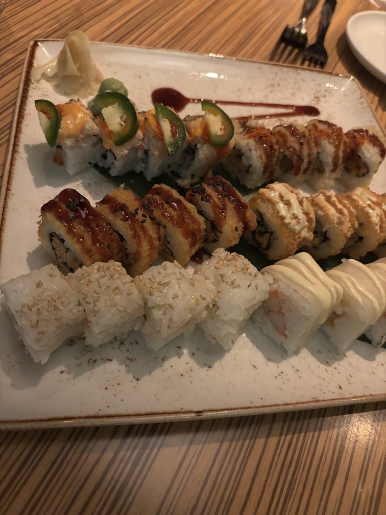Sushi in an Italian restaurant at Sandals Dunn's River Resort Jamaica