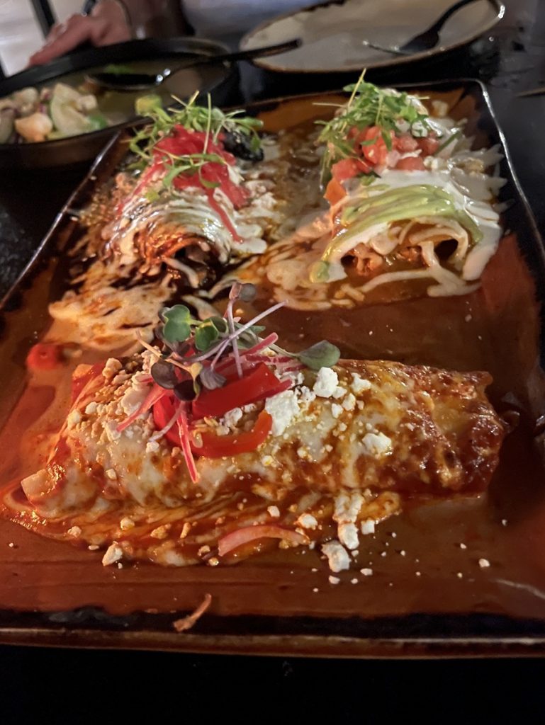 Delicious and shareable enchiladas at La Hacienda Restaurant - Fairmont Scottsdale Princess