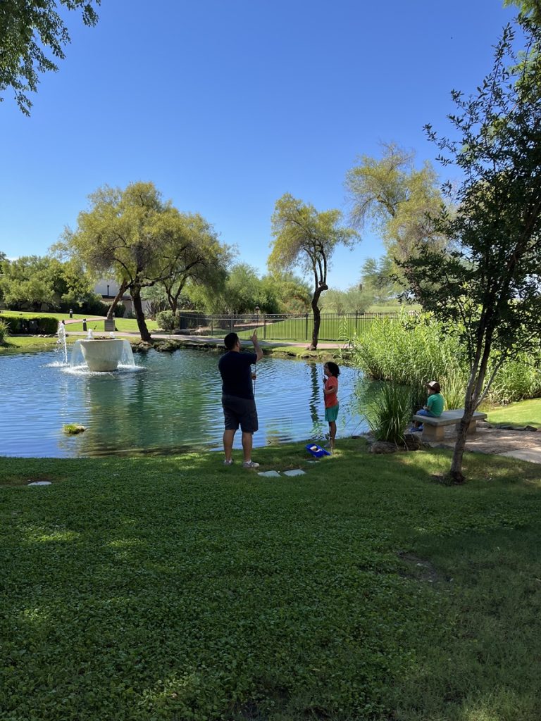 Family fishing at the Fairmont Scottsdale Princess