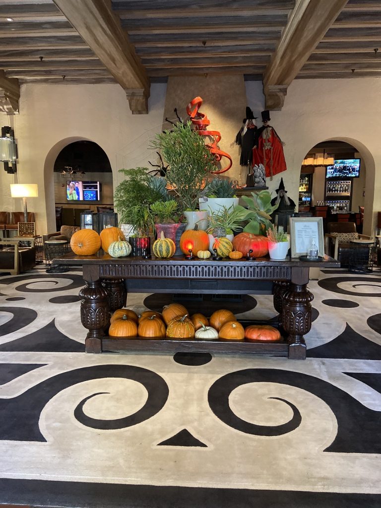 Fall decor at the Fairmont Mission Inn in Sonoma County CA
