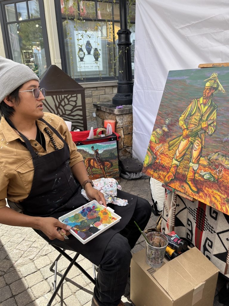 Arizona Artist Cristoff Keyonnie at the first Artisan Rhapsody Festival in Vail