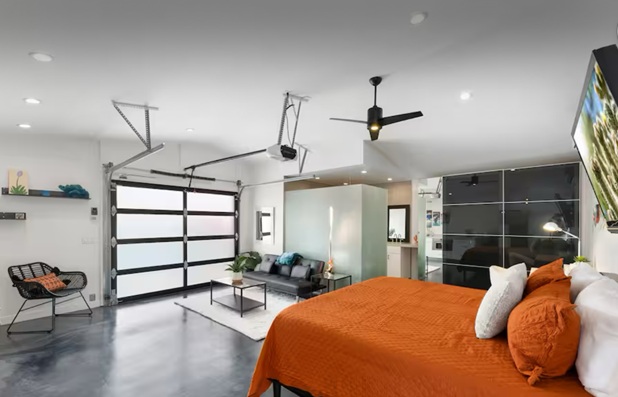 Inside the pool house at Airbnb Scottsdale