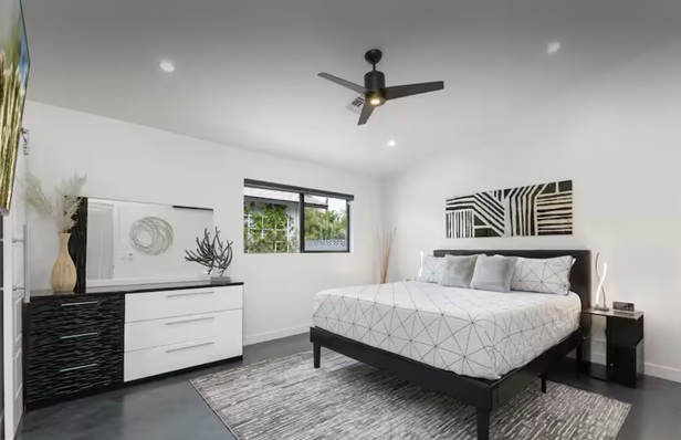 Master bedroom in Airbnb we stayed at in Scottsdale