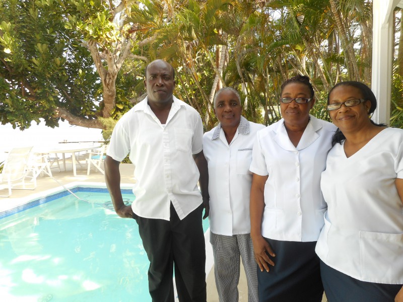 Staff at the Serenity Villa in Jamaica