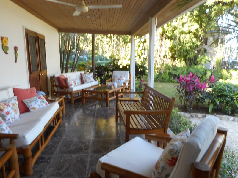 Porch view on one of the Villas by Linda Smith in Jamaica