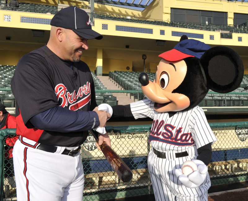 In Orlando, with Mickey Mouse and the Atlanta Braves