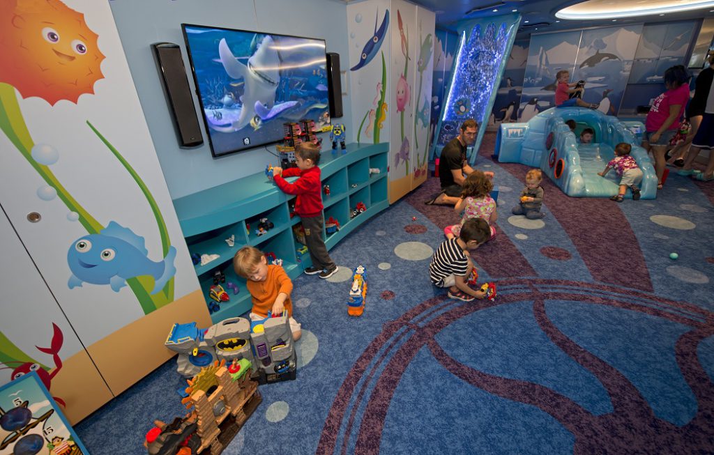 Children play in Camp Ocean onboard the Carnival Vista