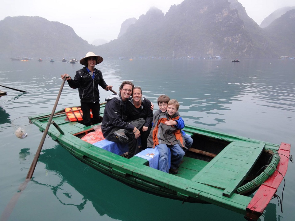 The Jacobsons in Halong Bay, Vietnam