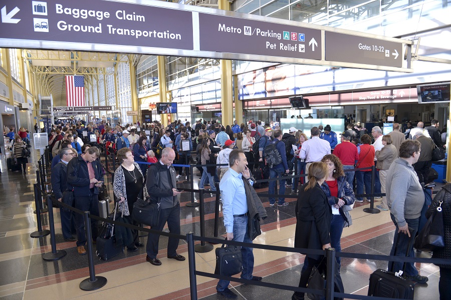 TSA Security Lines at Ronald Reagan Washington National Airport