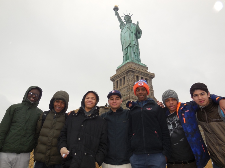 The Statue of Liberty in New York Harbor