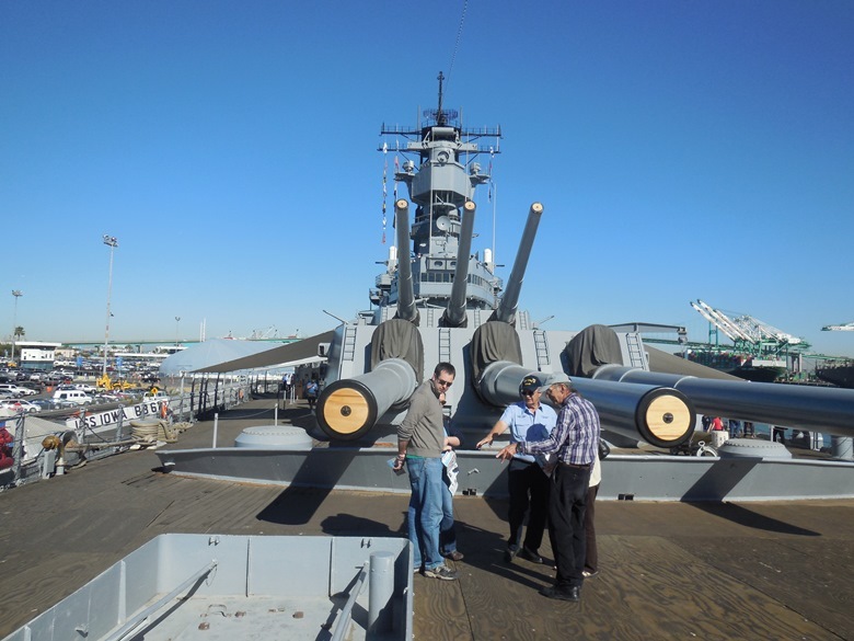 Aboard the USS Iowa in San Pedro, CA