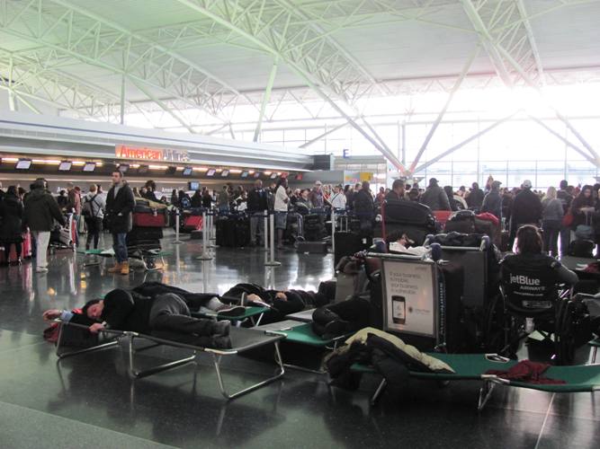 Holidays for thousands derailed by the blizzard and the airlines