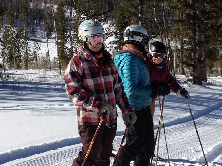 Skiing the backcountry at the C Lazy U Ranch in Colorado