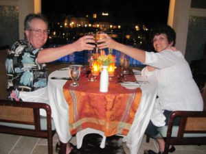 Candelight dinner at Sandals Emerald Bay