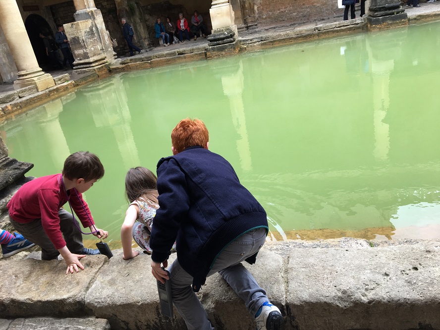Checking out the waters in Bath