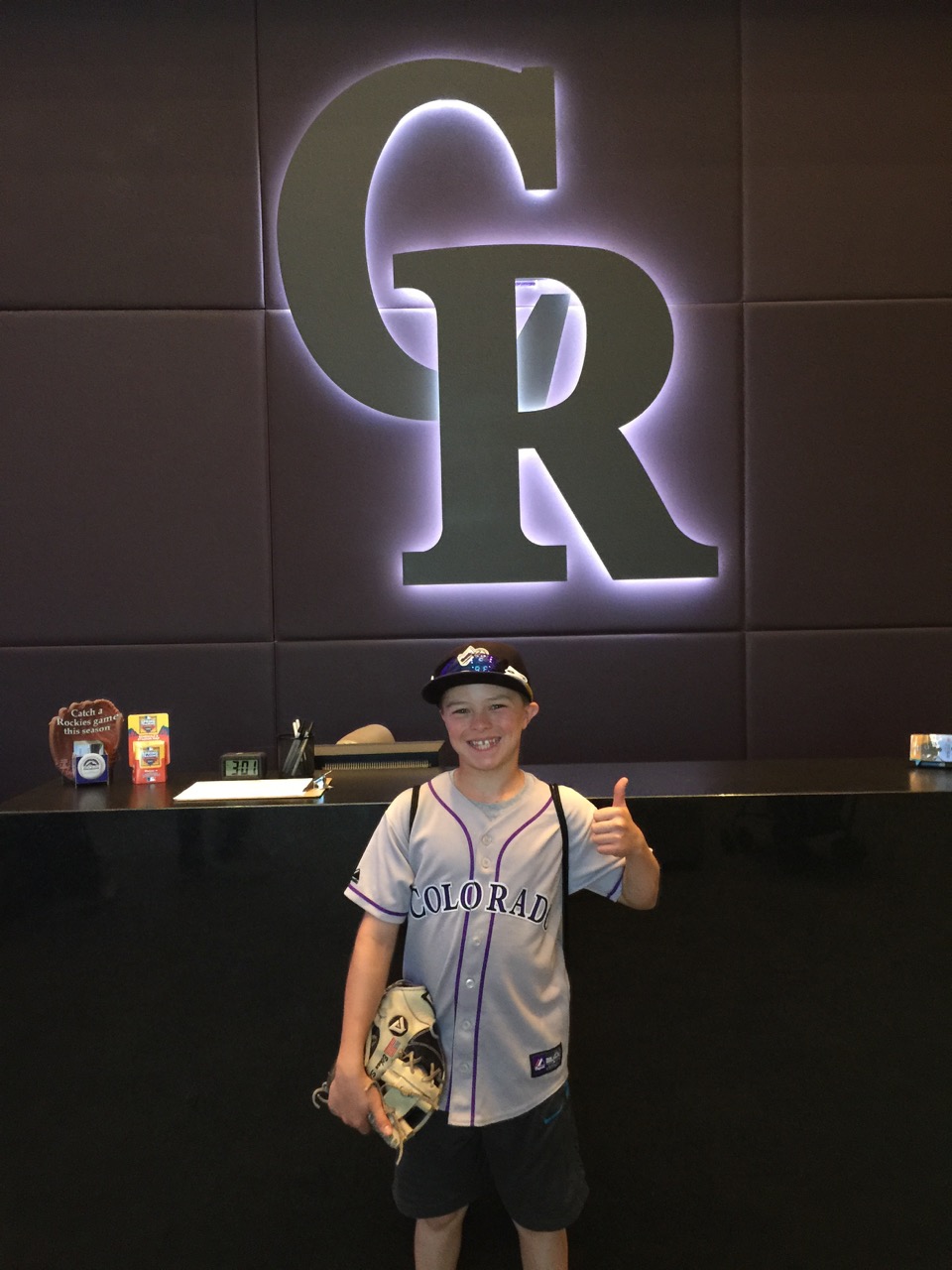 Ethan at the Colorado Rockies spring training camp