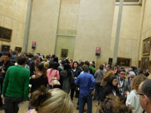 Crowds at the Mona Lisa in the Louvre