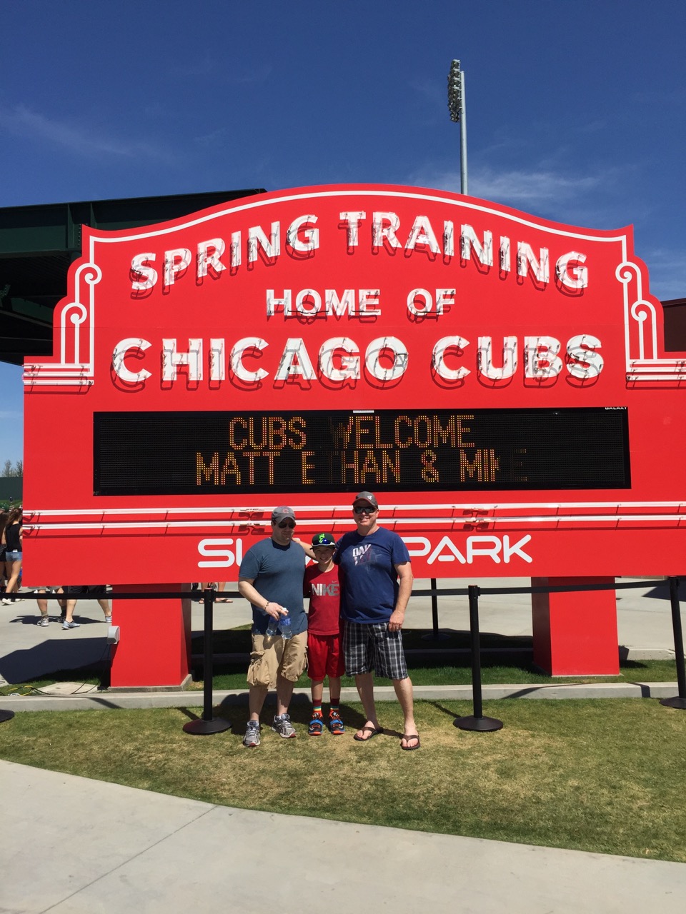 At the Cubs spring training camp