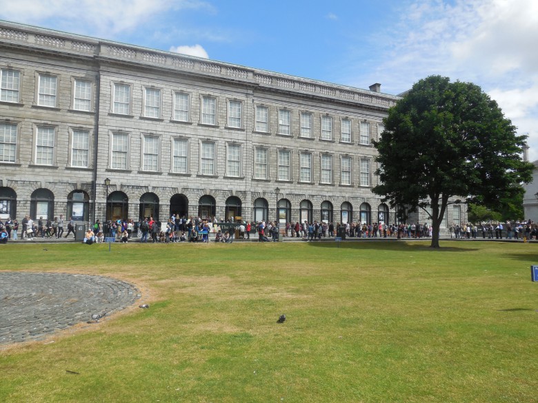 Lined up to see the Book of Kells at Trinity College