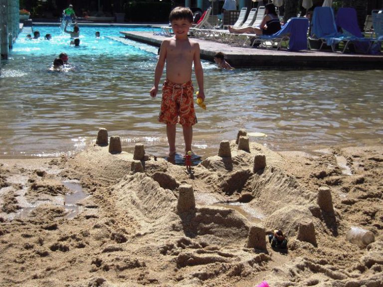 HARD AT WORK ON VACATION AT CAMP HYATT