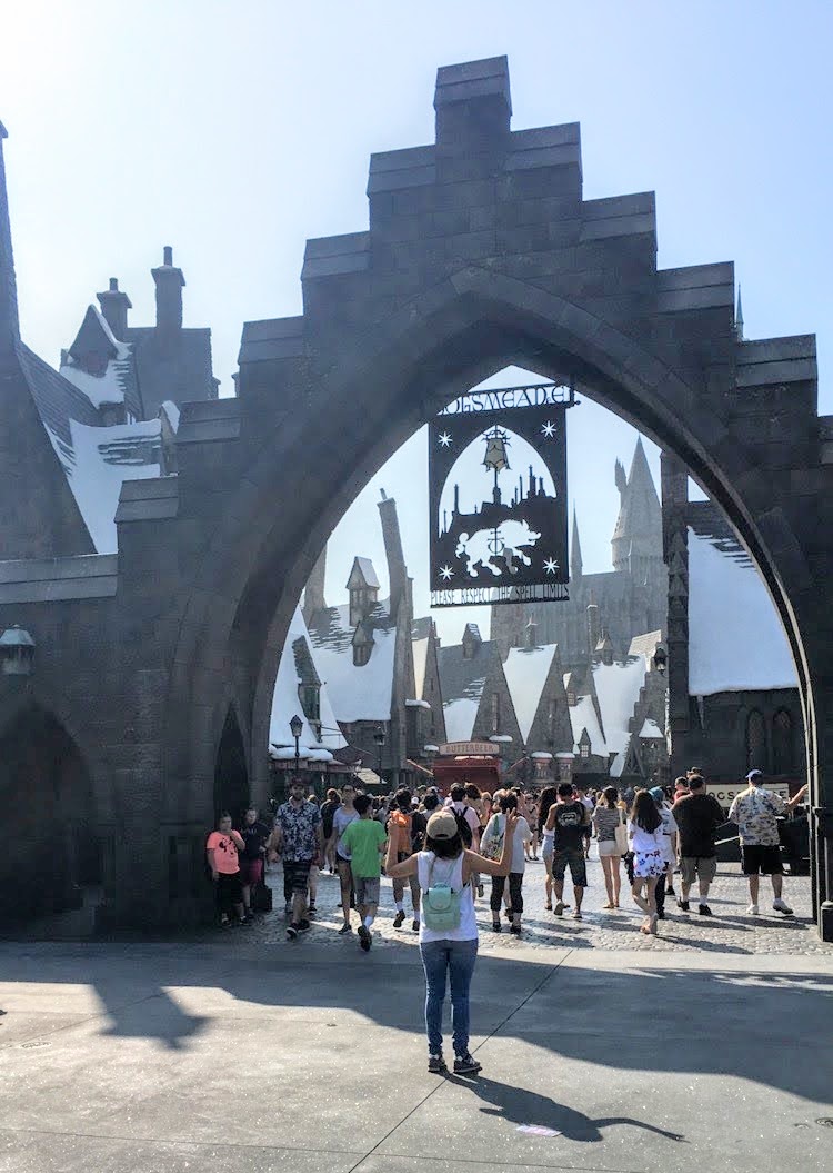 Entrance to the Wizarding World of Harry Potter at Universal Studios Hollywood