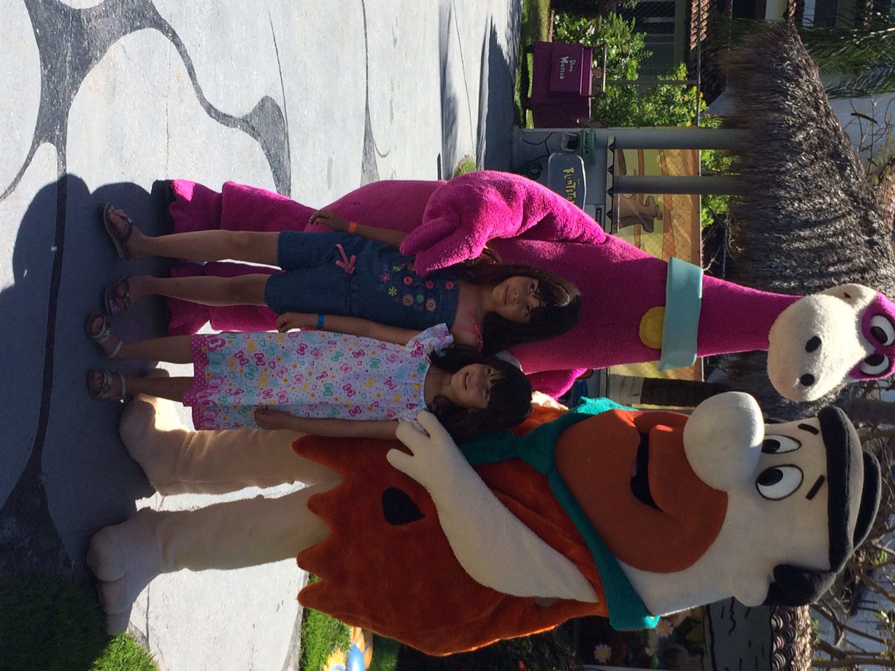 Meeting the Flintstones at the Melia resort in Puerto Vallarta