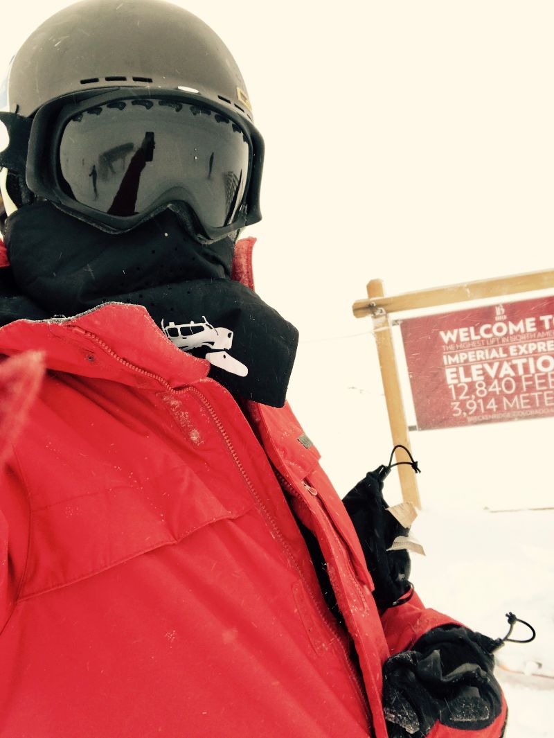 Nephew takes selfie in whiteout conditions at top of highest chair lift in North America