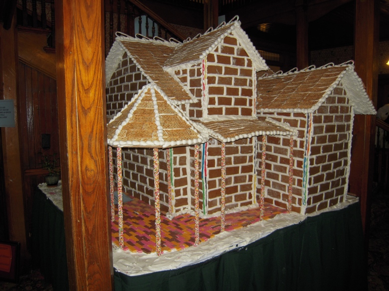 Gingerbread house building at Mohonk Mountain House