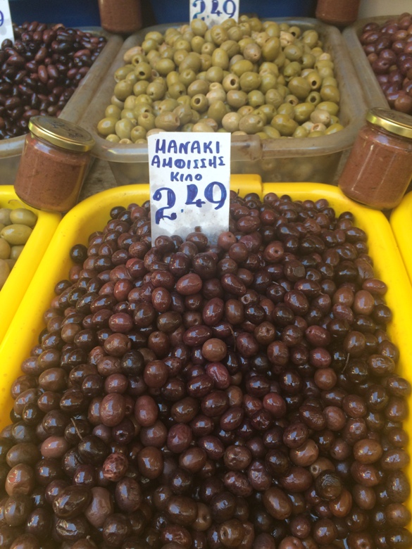 Greek olives in Athens