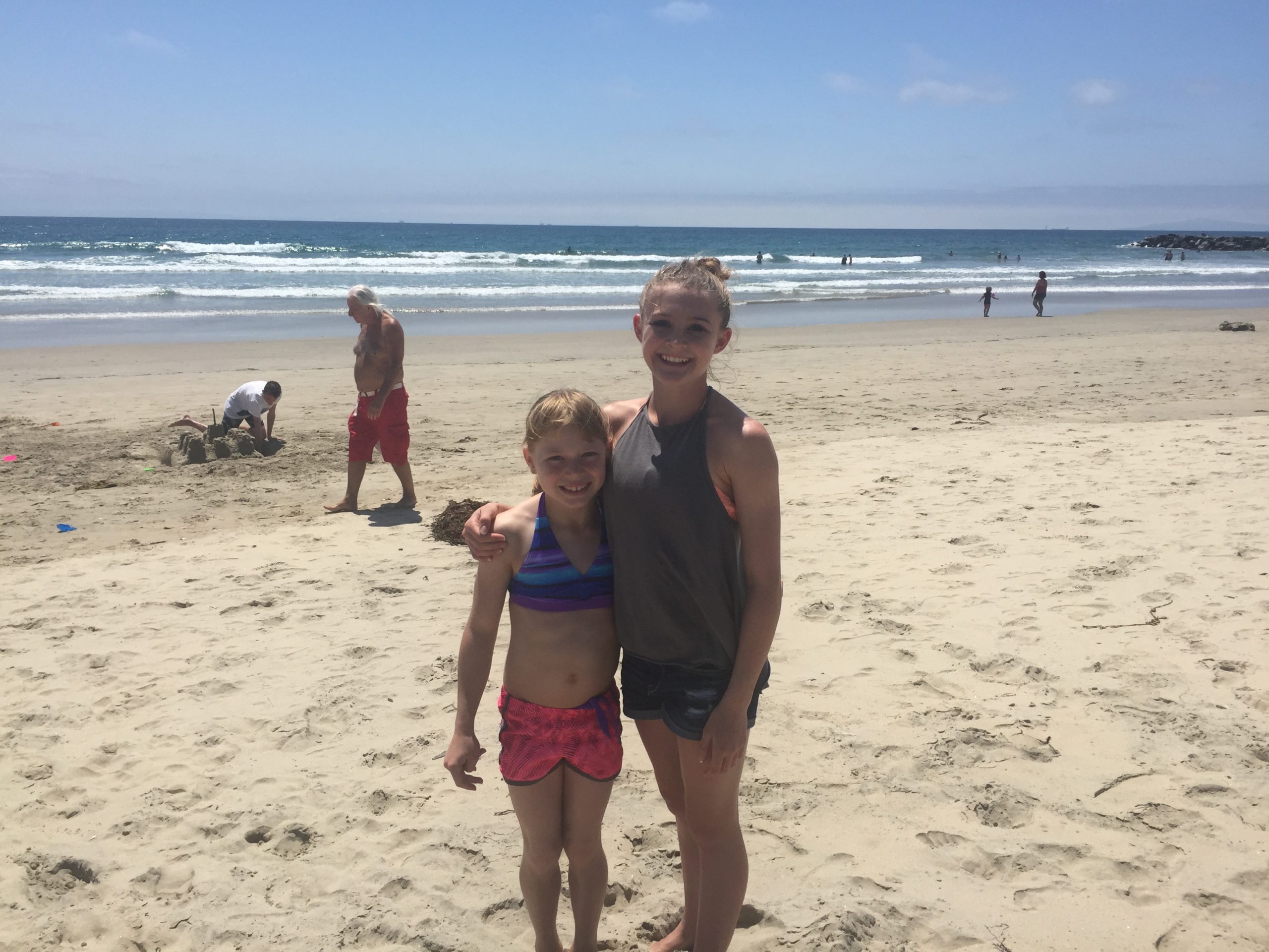 Hannah and Kaylie at the beach