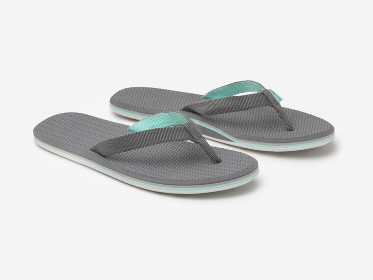 Stylish flip-flops for travel and to help children with cancer