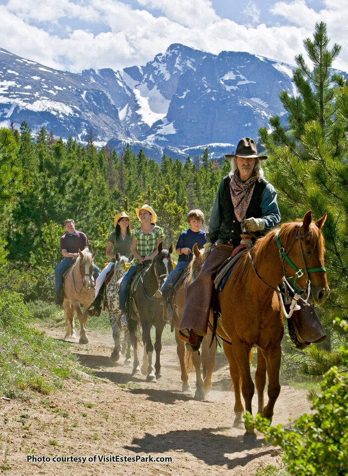 Horseback riding through Rocky Mountain National Park