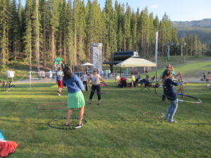 Hula Hooping at the Valhalla Nights event on Snowmass Mountain