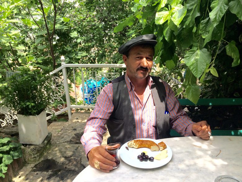 In courtyard at Nisanyan Hotel in village of Sirince on island of Kusadasi